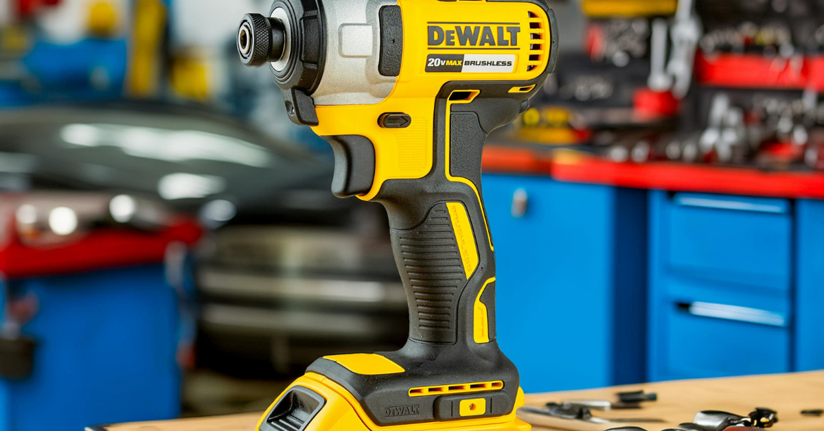 Eco-friendly industrial cordless drill with brushless motor and recycled material