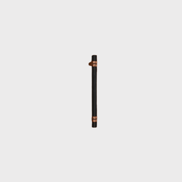 LAPO 24-Inch Square Stainless Steel Door Handle, Premium(Black-Rose Gold Finish)