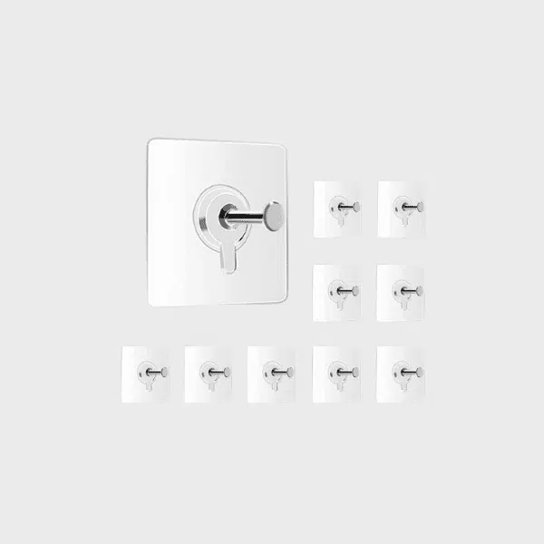 Zulaxy Hooks for Wall Without Drilling (10 Pack