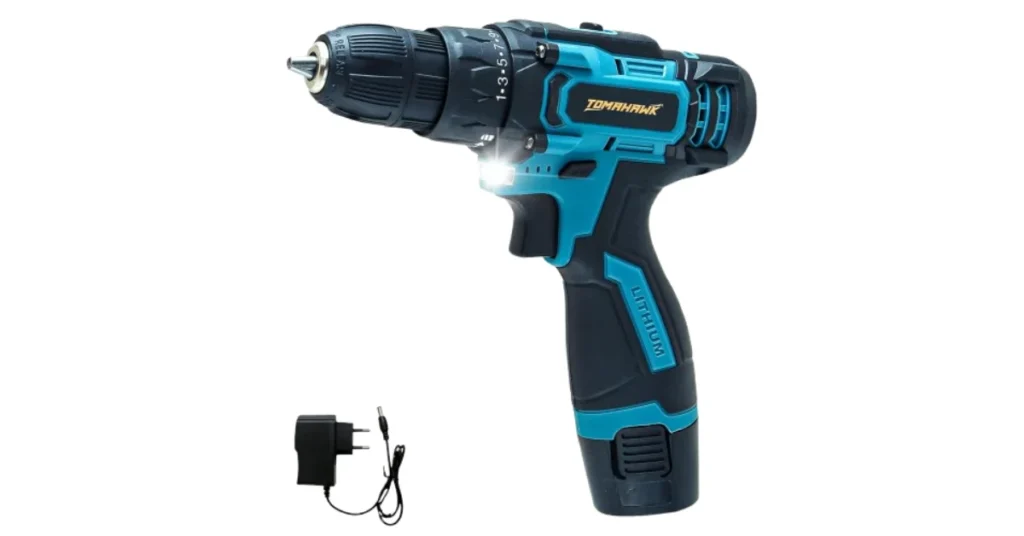 TOMAHAWK® T8000 12V Cordless Drill & Screwdriver with 1.5Ah Battery (1350 RPM, 28Nm Torque)