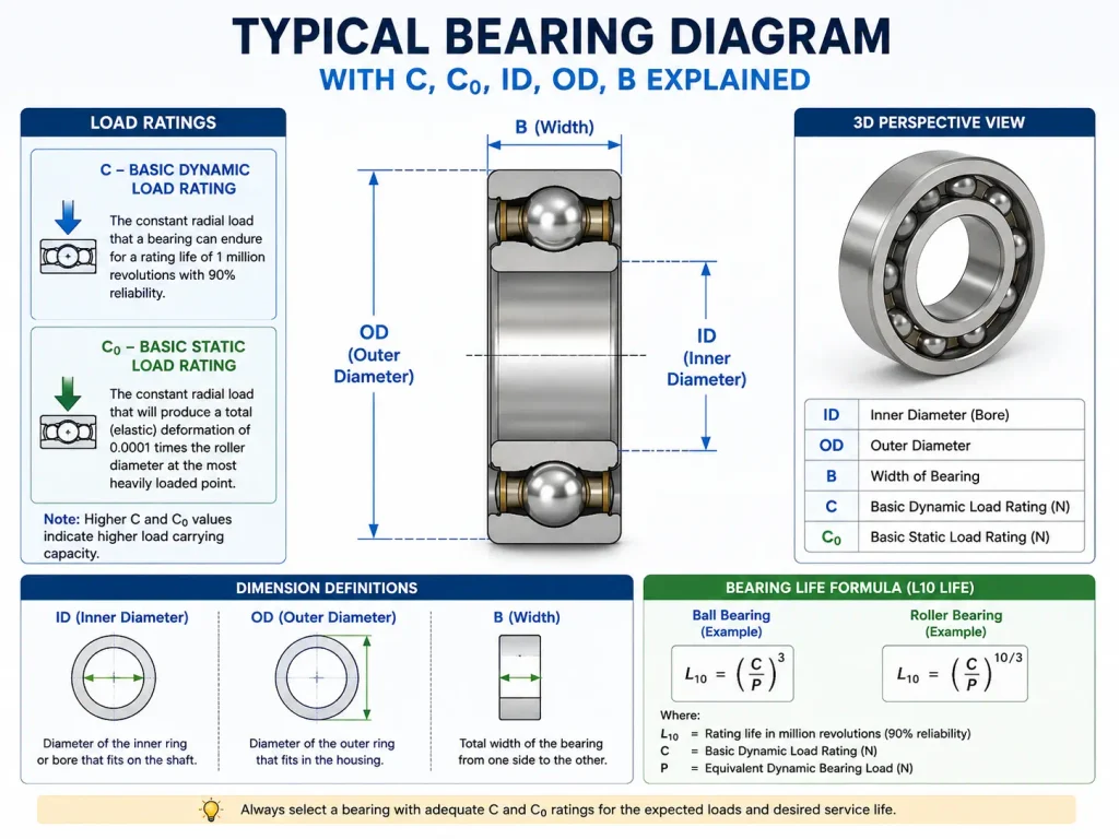 Typical bearing diagram