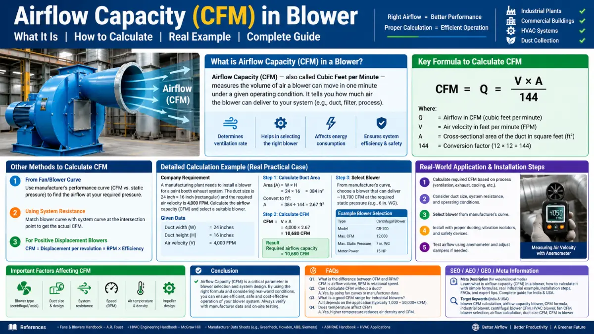 Airflow Capacity CFM in Blower A Complete Calculation Guide