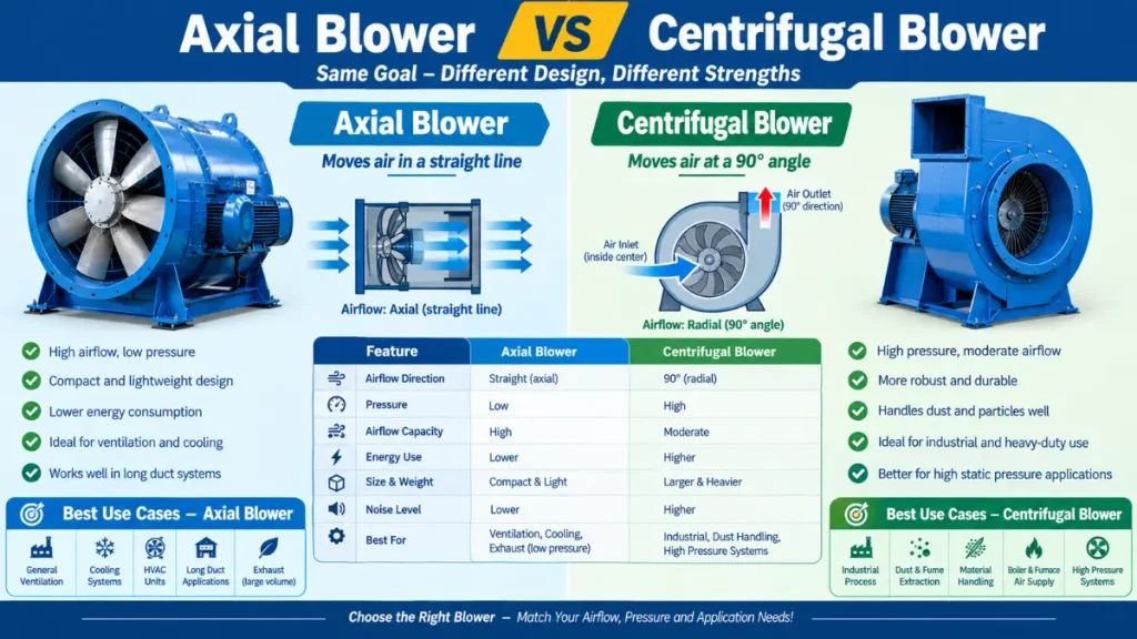 Axial Air Blower vs Centrifugal Air Blower