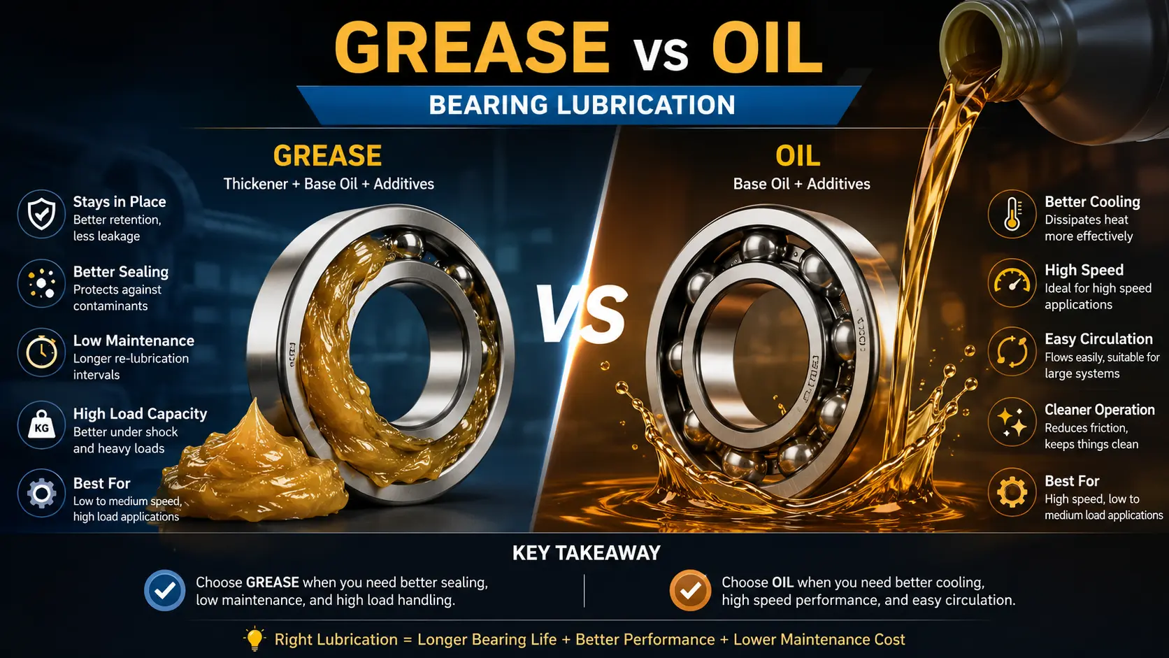Grease or Oil, Bearing Lubrication