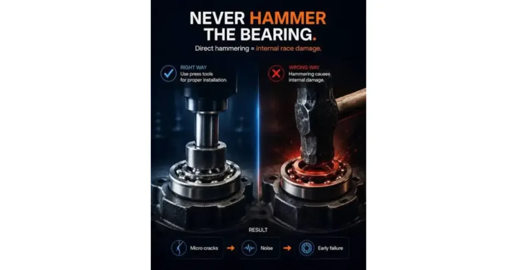 Hammer Directly on the Bearing