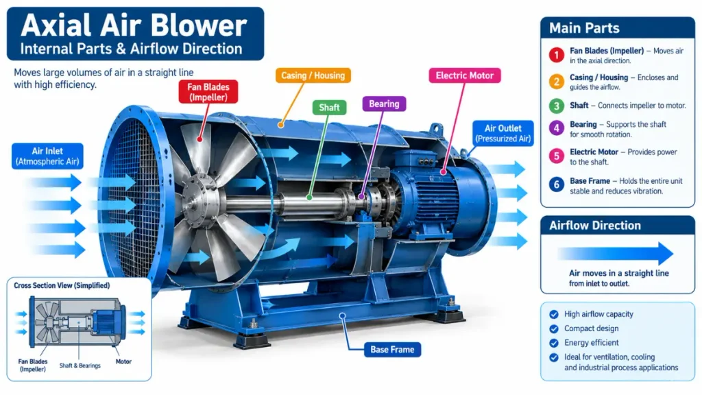 Main Parts of an Axial Air Blower