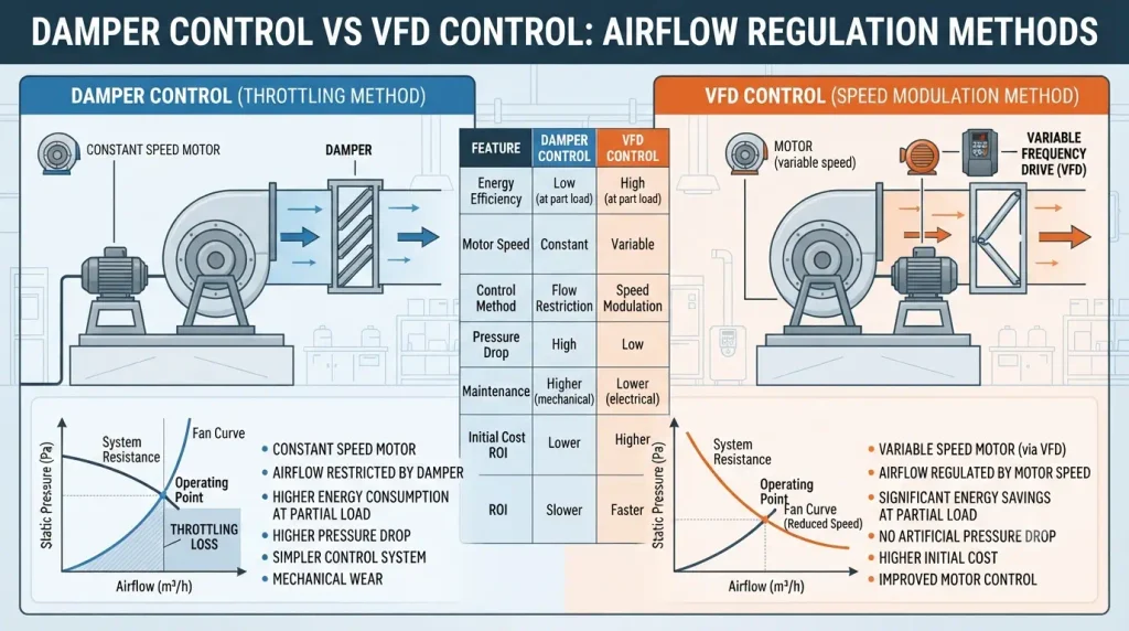 Damper Control vs VFD Control