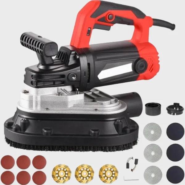 VENEKETY three-head concrete grinder for concrete floor preparation and stone surface finishing VENEKETY three-head concrete grinder for concrete floor preparation and stone surface finishing