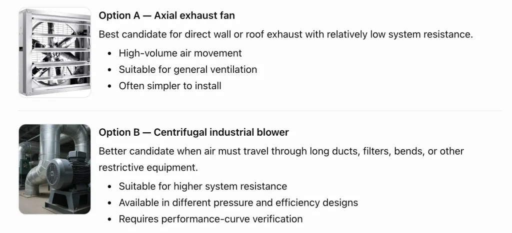 Which type of industrial blower should you select